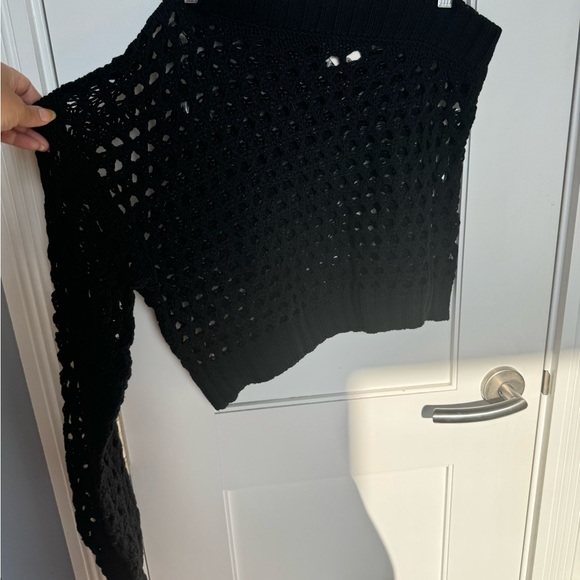 Maeve Black Off-the-Shoulder Sweater - Picture 1 of 5